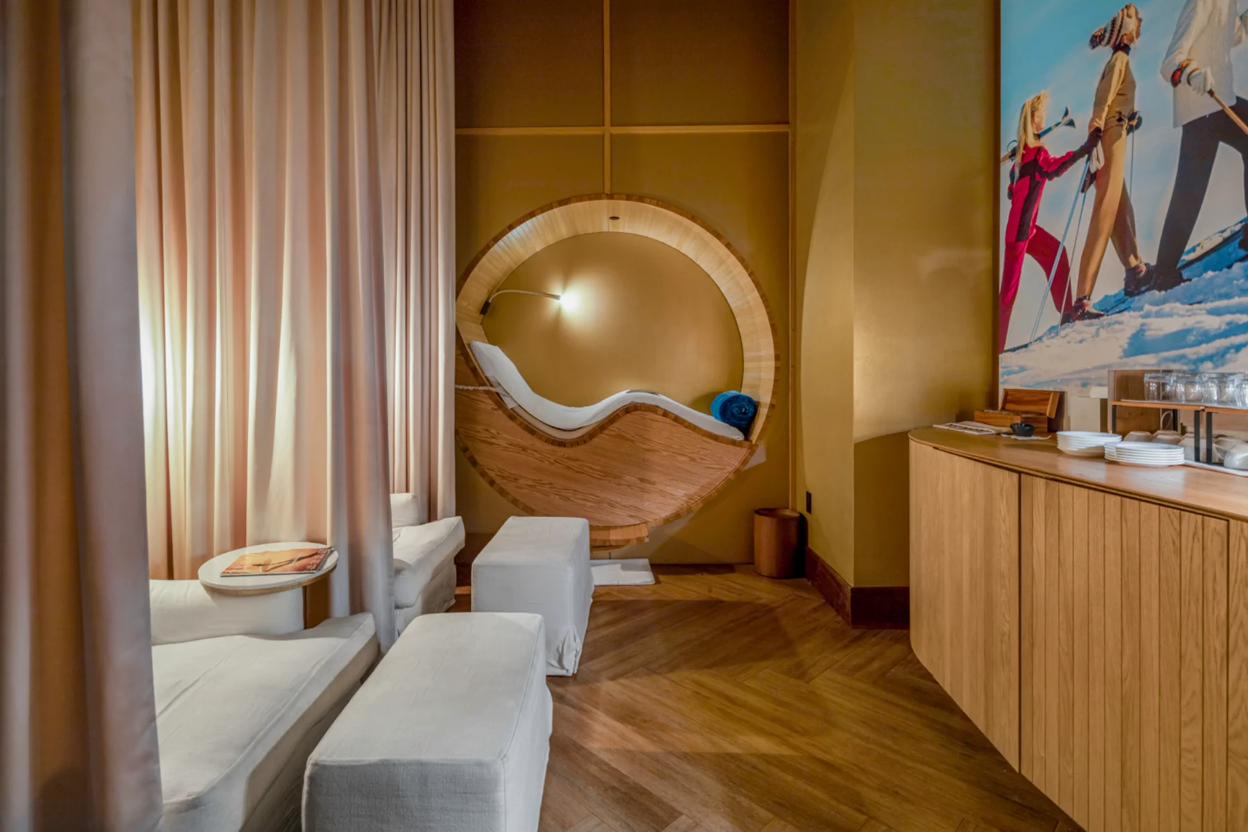 Fotografia comercial dos espaços de spa e bem-estar do ette hotel em Orlando