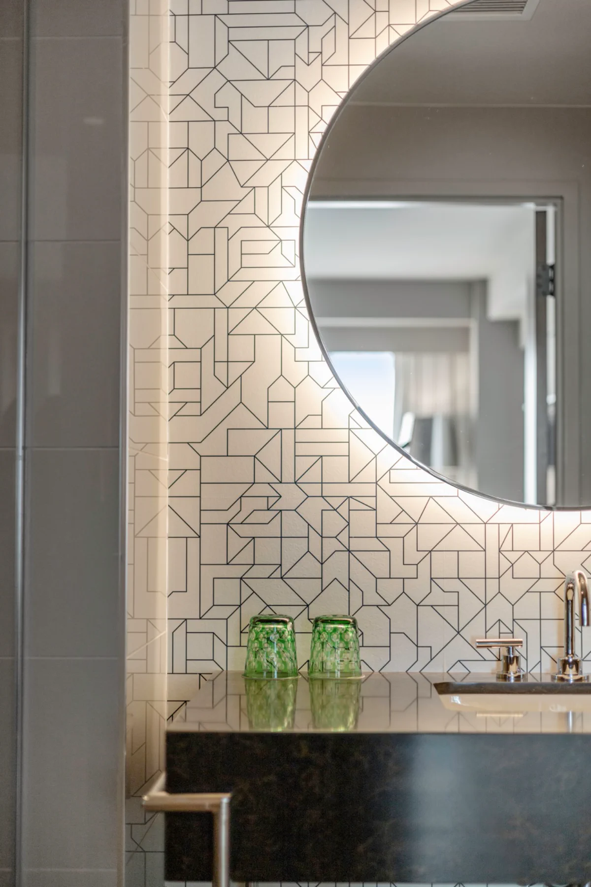 Fotografia de interiores das suítes e acomodações do ette hotel em Orlando